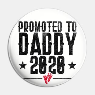 Mens Promoted to Daddy Est. 2020 - Dad to be Baby Announcement Pin