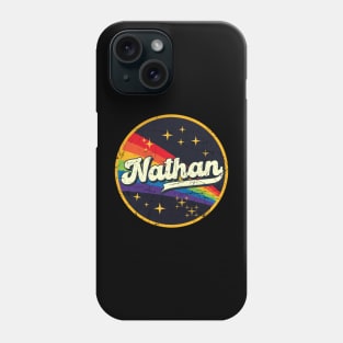 Nathan // Rainbow In Space Vintage Grunge-Style Phone Case