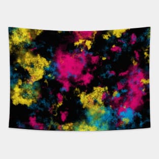 CMYK Graffiti Clouds Tapestry