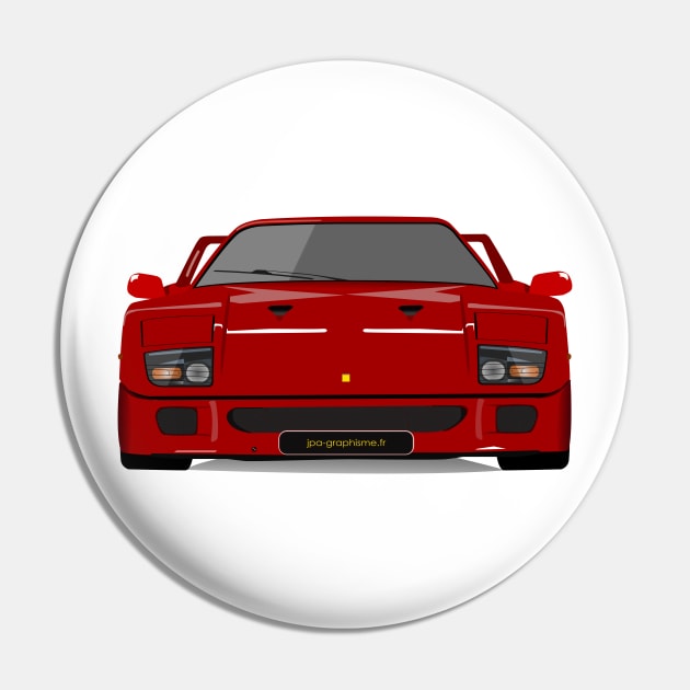 Youngtimer F40 Pin by JPA-Graphisme