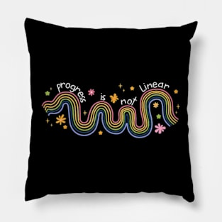 Progress is Not Linear - Comfort Colors ABA shirt -  Special education Pillow