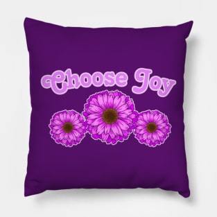 Choose Joy Floral Design Pillow