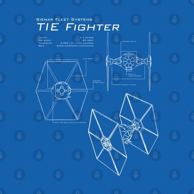 TIE Fighter Blueprints by patrickkingart