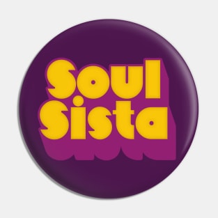 Soul Sista //// Retro Soul Music Fan Design Pin