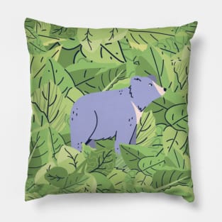 Bear in Leaves Pillow