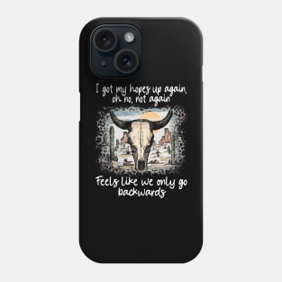 We're On The Borderline Caught Between The Tides Of Pain And Rapture Bull Skull Deserts Phone Case