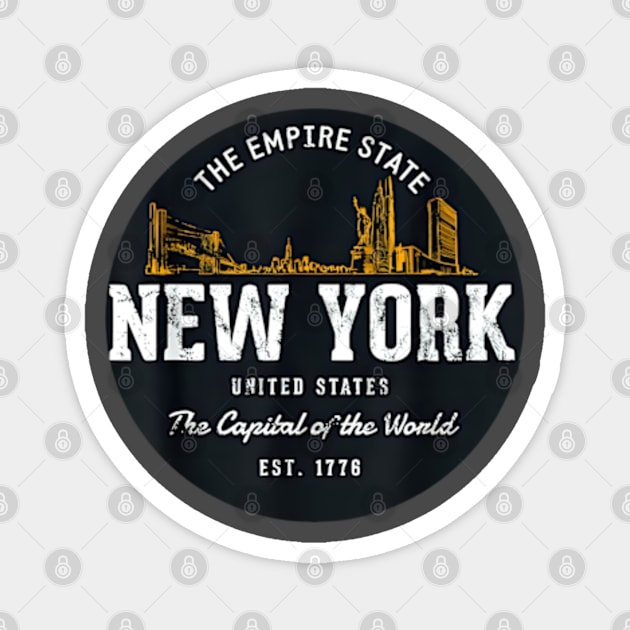 New York State Flag Magnet by Rogue Clone