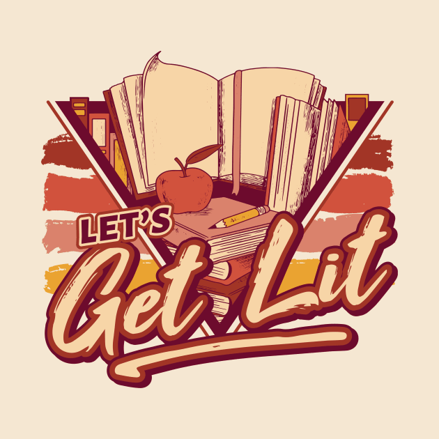 Retro Let's Get Lit // 90s Style Book Lover Literature by SLAG_Creative