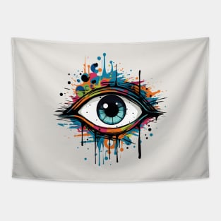 Colorful Abstract Eye Tapestry