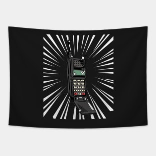 Retro Cellphone (white print) Tapestry