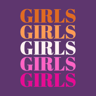 "Girls Girls Girls" Lesbian Pride T-Shirt