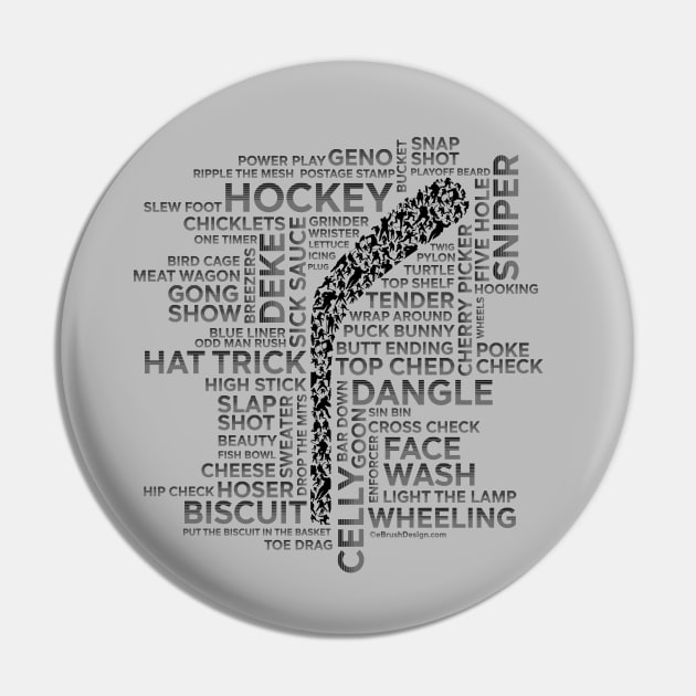 Hockey Players Stick & Slang Pin by eBrushDesign