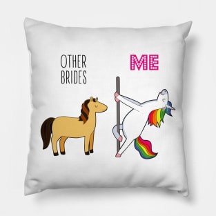 Bride To Be Funny Unicorn Bride Pillow