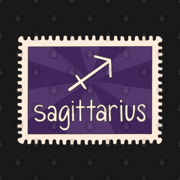 Sagittarius Zodiac Sign Stamp by SRSigs