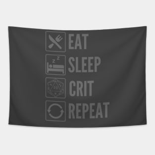 Eat, Sleep, Crit, Repeat - D&D D20 Print Tapestry