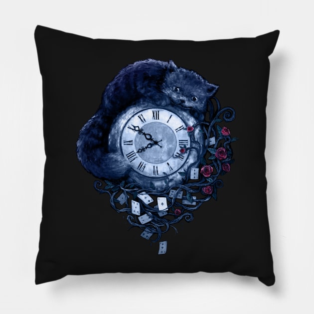 Time in Wonderland Pillow by CrumblinCookie