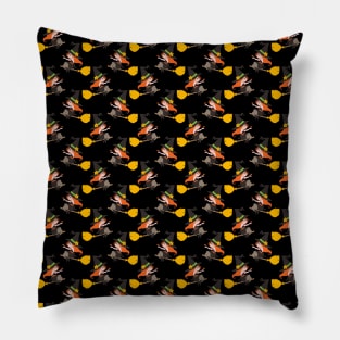 Cute witch Lady Pattern Pillow