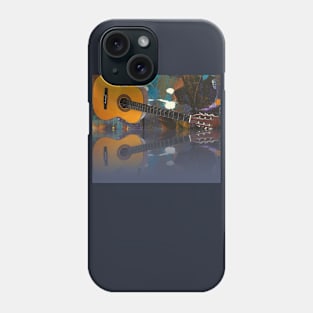 Acoustic Guitar Reflection Artwork Phone Case