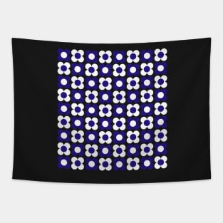 Daisy Dot Blue Tapestry