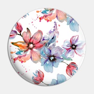 Watercolor-Floral Pattern Pin