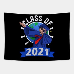 Class of 2021 Graduation Dabbing Dance Boy Tapestry