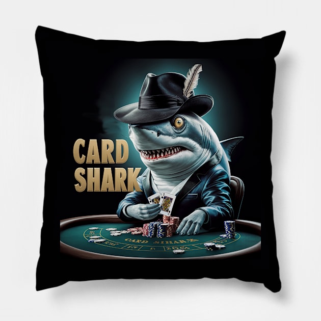 A real card shark Pillow by Dizgraceland