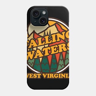 Vintage Falling Waters, West Virginia Mountain Hiking Print Phone Case