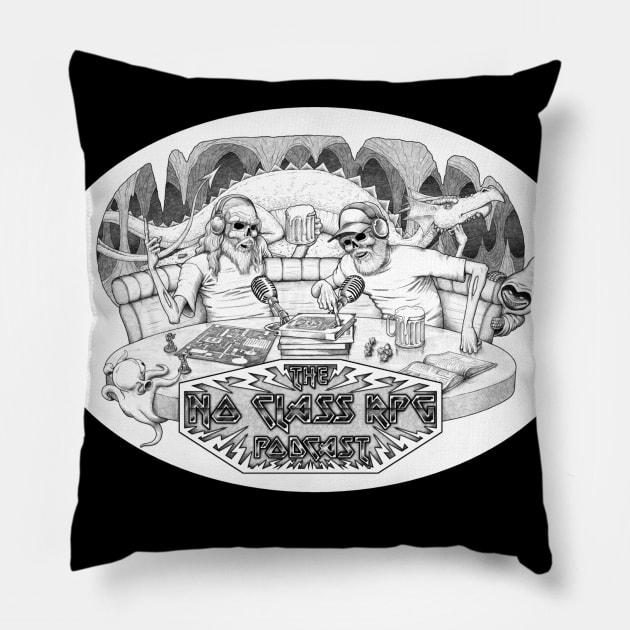 No Class RPG Podcast v1 Pillow by TheLongCon