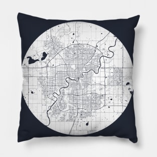 Edmonton, Canada City Map - Full Moon Pillow