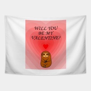 Valentine Sloth Tapestry