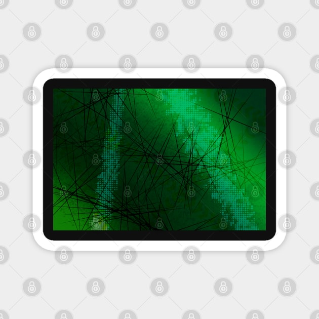 Green Grunge Pop Punk Gradient Vibes Magnet by That5280Lady