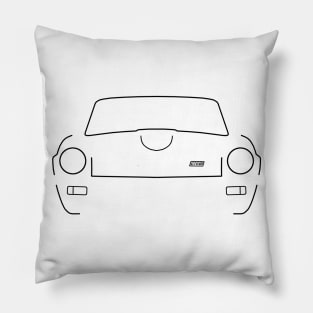 Triumph GT6 Mk3 classic sports car outline graphic (black) Pillow