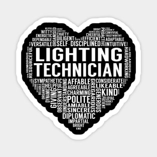 Lighting Technician Heart Magnet