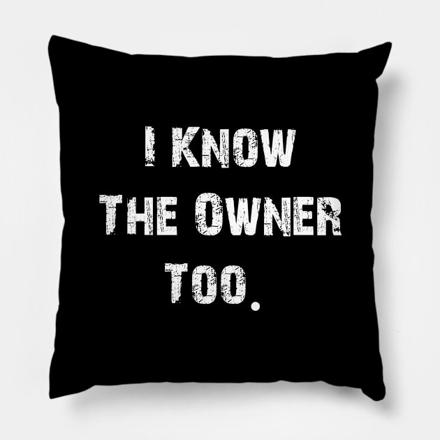 I Know The Owner Too Pillow by Teekingdom