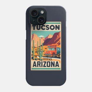 A Vintage Travel Art of Tucson - Arizona - US Phone Case