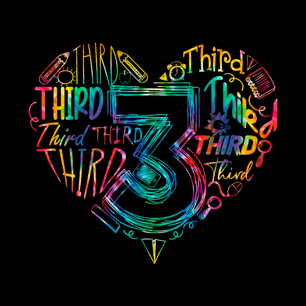 Tie Dye 3rd Grade Typography Team Third Grade Teacher by peskyrubeus