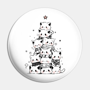 Purrfectly Festive: Meowry Catmas Kitty Christmas Tree Design Pin