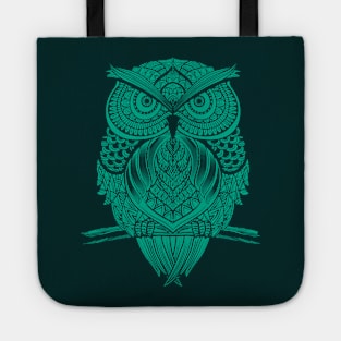 Wise Woodcut Owl Tote