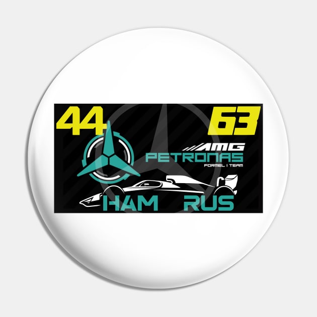 44 & 63 Team Fan Pin by Lifeline/BoneheadZ Apparel