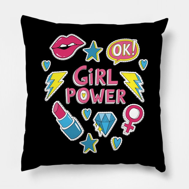 Girl Power Pillow by LittleBunnySunshine