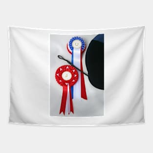 Horse Riding Hat & Winners Rosettes Tapestry