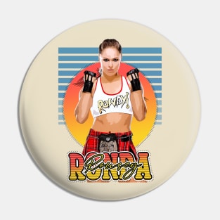 Retro Style Flyer Ronda Rousey Pin