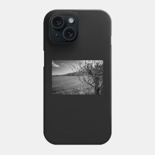 A leafless hedge in the English countryside Phone Case