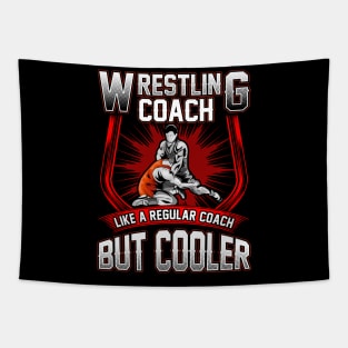 Funny Wrestling Coach: A Regular Coach But Cooler Tapestry