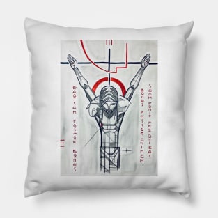 Jesus Christ Good Shepherd at the cross Pillow