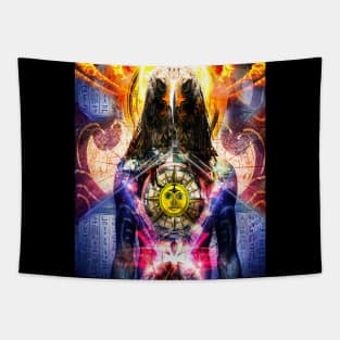 Heru Horus Egyptian God Zodiac Mystic Zodiac Artwork Tapestry