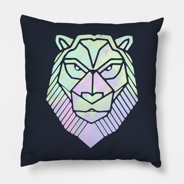 Lion Face Pillow by denissmartin2020