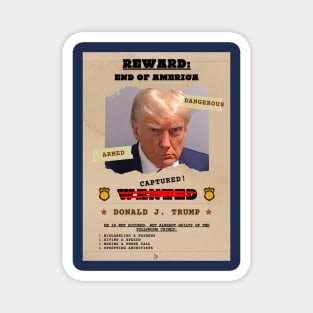 Donald Trump Mugshot & Wanted Poster Magnet