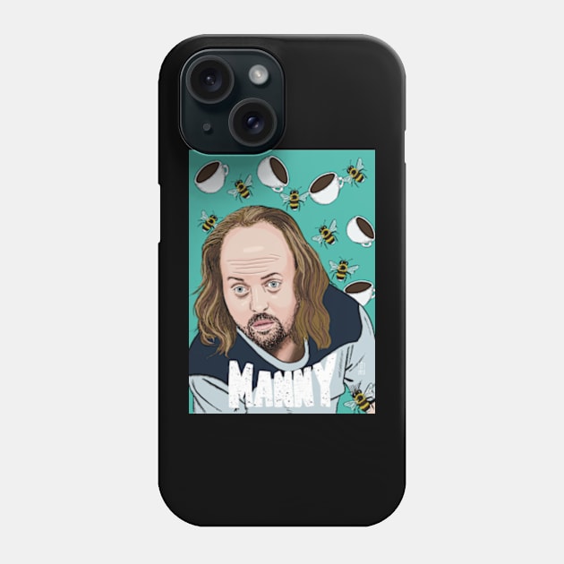 Manny from Black Books. Phone Case by Lucy Chambers Art 