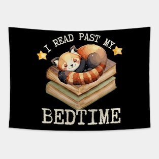 I Read Past My Bedtime Red Panda Tapestry